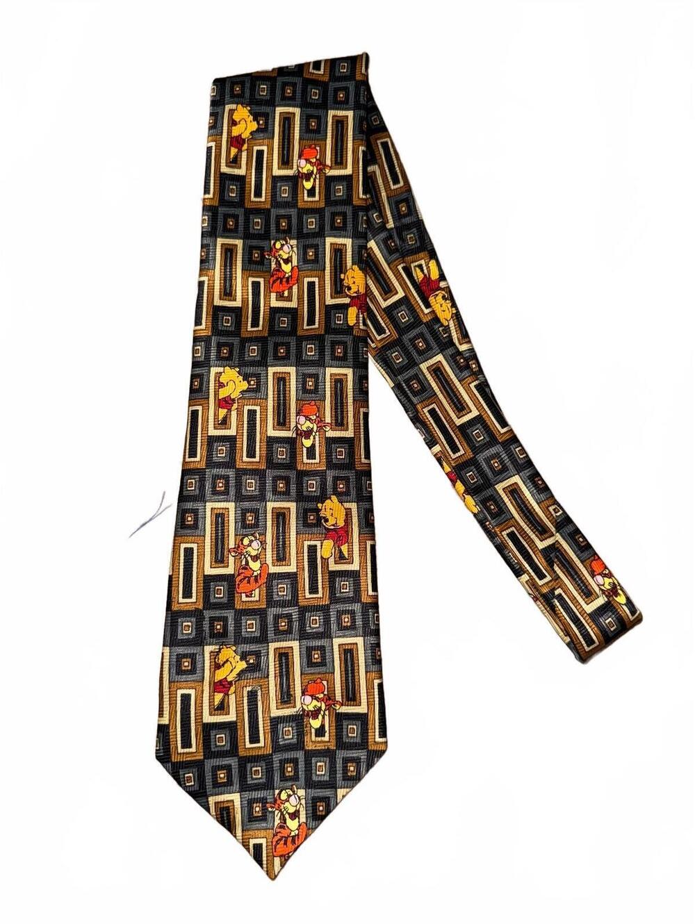 Disney Winnie the Pooh & Tigger Geometric Necktie Exquisite Apparel
